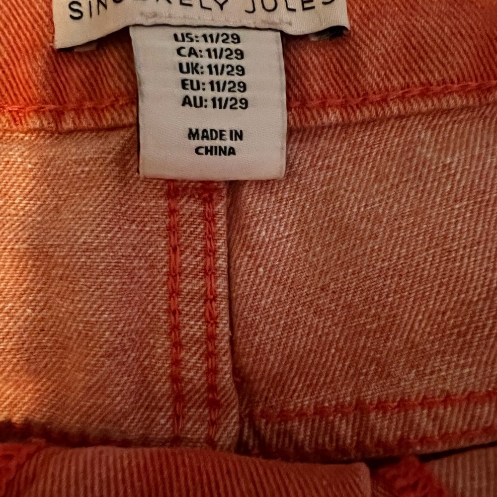 Sincerely Jules Pink Jean Shorts Frayed Hem - Picture 4 of 6